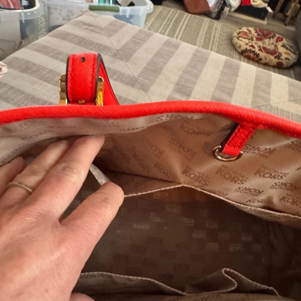 Michael Kors Red Floral Tote
